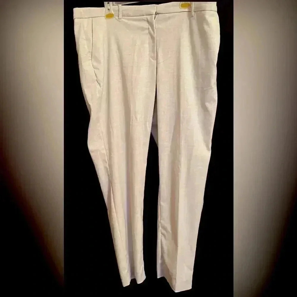 H&M‎ Women's Light Grey Dress Suit Pants Tapered Slim. Size 16 NWOT